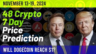 Nov 13 2024 BTC amp ALT Price Prediction  Will Dogecoin reach 1 [upl. by Nesnaj]