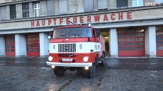 Die DDR ist zurück IFA W50 TLF 16 rückt von der Hauptfeuerwache Leipzig aus [upl. by Hussey]