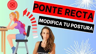 ¡MEJORA TU POSTURA consigue una ESPALDA perfectamente RECTA [upl. by Ynaffit]