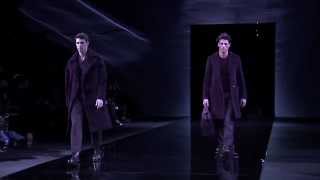 Francisco Lachowski Emporio Armani FallWinter 14  Milan Menswear Fashion Week 2014 [upl. by Wilcox]