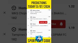 FOOTBALL PREDICTION TODAY 13072024 SOCCER PREDICTIONS TODAY BETTING TIPS footballpredictions [upl. by Aritak]