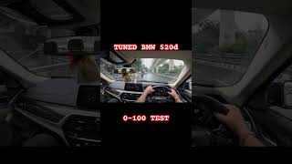 0100 kmh Test Tuned Bmw 520d [upl. by Lyred]