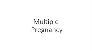 Multiple Pregnancy  Obstetrics [upl. by Marigold]