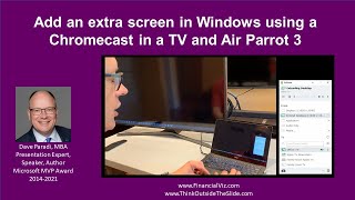 Add a display in Windows using Air Parrot 3 and a Chromecast in a TV [upl. by Lange109]