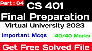 Cs401 Final Term Paper 2024 Preparation  Lets Study  Virtual University [upl. by Barren]