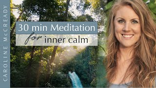 30 Minute HalfGuided Breathing Meditation for Inner Calm  with Water and Nature Sounds [upl. by Assehc282]