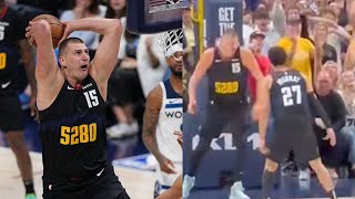 Nikola Jokics TOUCHDOWN pass and a DUNK caused COMPLETE CHAOS in the BALL arena [upl. by Hayifas]