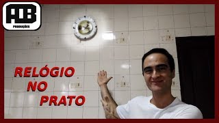 Como fazer relógio de parede com prato de porcelana [upl. by Mulford810]