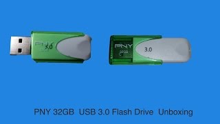 PNY 32GB USB 30 Flash Drive Unboxing [upl. by Ibbie]