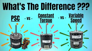 PSC Motor vs Constant Torque Motor vs Variable Speed Motor  Comparison Video [upl. by Kalikow]