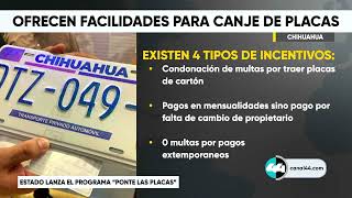 Ofrecen facilidades para canje de placas [upl. by Hsihsa]