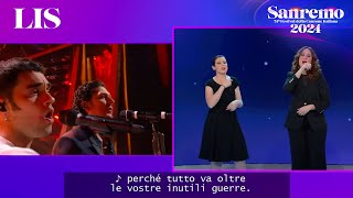 LIS Sanremo 2024  Maninni con Ermal Meta canta ‘Non mi avete fatto niente’ [upl. by Stent]