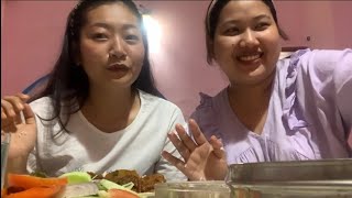 Eigi ahanba Chicken Mukbang🤭 wari su khra Sara ga eigi friend ga 🍗 😊🤭 [upl. by Lraep]