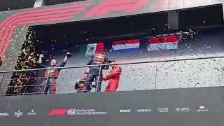 Podium Celebrations  2023 F1 Belgian GP [upl. by Eneli]