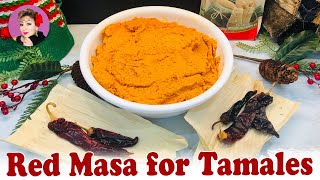 How to Make Red Masa for Tamales  Authentic Mexican Recipe [upl. by Ahsaret783]