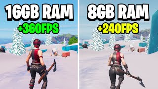 8GB RAM VS 16GB RAM Fortnite Chapter 4 Season 3 l 1080p GTX1650 [upl. by Orlosky35]