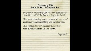 Photoshop CS6 Text Direction Fix [upl. by Sausa999]