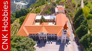 Patriarchate Maronite Dimane Qadisha valley 4K aerial video  الكرسي البطريركي، الديمان  قاديشا [upl. by Enelaehs]