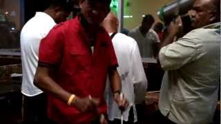 omardath maharaj from spread pal crew liming at joys while i video tapin he play tassa [upl. by Haelhsa]