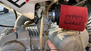 Leaking Carb Fix  How To Clean Your Carburetor On Pit Bike [upl. by Manolo]