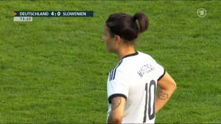 Frauenfussball WM Qualifikation Deutschland Slowenien 2 Halbzeit [upl. by Harrod]