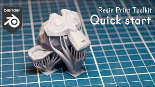 Resin print toolkit for Blender  Quick start [upl. by Torrence]