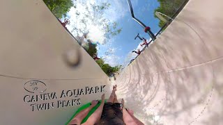 Caneva AquaPark Twin Peaks Tubeslide 360° VR POV Onride [upl. by Jasmine]