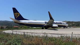 Ryanair 737 taking off runway 01 Skiathos JSI 14 July 2024 [upl. by Eugeniusz]