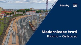 Modernizace trati  🛤 Kladno – KladnoOstrovec [upl. by Ades]