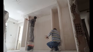 Yatak odası alçıpan işçilik sanatı  Drywall [upl. by Llerud]