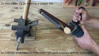 Making a Power File Belt Sander  Angle Grinder Hack [upl. by Quintin]