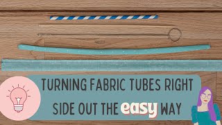 Turn a Fabric Tube Inside Out The Easy Way  4 Ways  Spaghetti Straps and Rouleau [upl. by Leandra878]