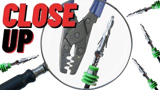 🔎 Weather Pack Connector Assembly CLOSE UP 🔍 DIY Crimping Terminals How To [upl. by Colan]