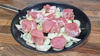 Ein Abendessenrezept das jeder liebt Schweinefleisch mit Zwiebeln das auf der Zunge zergeht [upl. by Aissila]