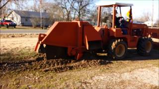 1995 Ditch Witch 8020 Rock Saw  Equipment Demonstration [upl. by Htrap]