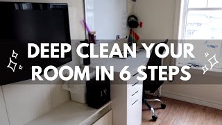 How to DEEP CLEAN Your Room FAST  6 Step Deep Cleaning Routine 2021 [upl. by Smailliw369]