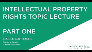 Intellectual Property Rights Topic Lecture  Part 1 [upl. by Anirehs]