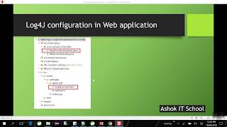 Log4J configuration in java web application  Part  4  Online Training  Ashok IT [upl. by Giglio]