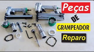 Desmontar GRAMPEADOR E PINADOR ULTRA Manutenção de FERRAMENTA PNEUMÁTICA Pneumatic Stapler Repair [upl. by Terej]