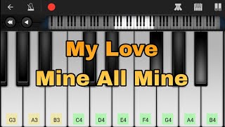 Mitski  My Love Mine All Mine • Perfect Piano • Easy Tutorial [upl. by Belsky]