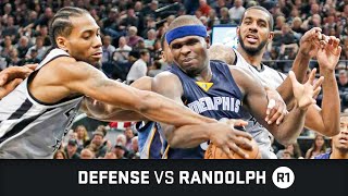 Spurs Defense vs Zach Randolph Playoffs 2016 First Round [upl. by Adni64]