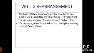 Wittig rearrangement [upl. by Annairb159]