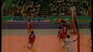 BRASIL VS CHINA LOS ANGELES 1984 VOLLEYBALL [upl. by Aipmylo]