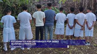 ESTUDIANTES SON CAPTURADOS POR SEÑAS ALUSIVAS A PANDILLAS [upl. by Carmelina]