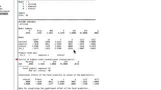 Interpreting PROCESS output moderation categorical and continuous [upl. by Teeter790]