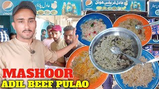 Adil Qureshi Beef Pulao  New Karachi Ka Famous Adil Pulao  Chana Pulao [upl. by Ytsur65]