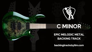 Epic Melodic Metal Backing Track in C Minor  100 BPM [upl. by Glenn]