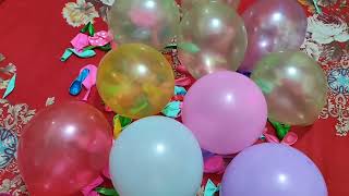 FUN COLORFUL BALLOON POPPING satisfying asmr balloonpop fun balloon popping colour sounds [upl. by Celtic]