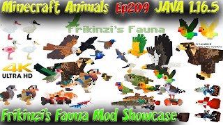 Frikinzis Fauna Mod Animal Showcase JAVA 1165 1122 Minecraft Animals Ep209 [upl. by Essej289]