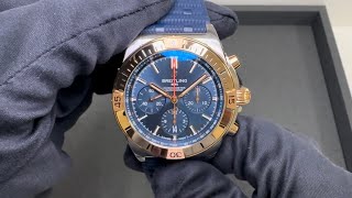 Breitling Chronomat Chronograph  Blue amp Red Gold [upl. by Namialus]